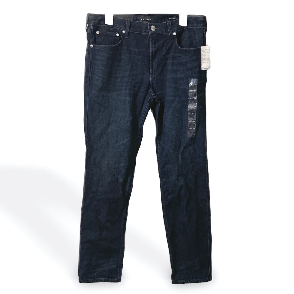 Pacsun Mens Slim‎ Comfort Stretch Dark Wash Jeans 33x32